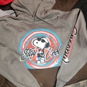 Gray Snoopy 'Stay Cool' Hoodie